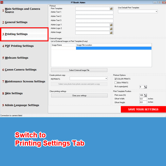 Modifying the Default Print Template in PTBooth A1 PLUS