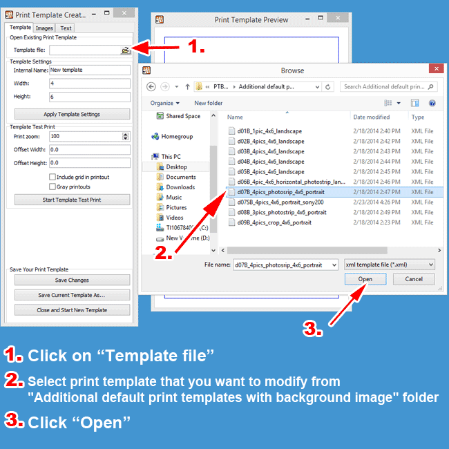 Modifying Default Print Templates in PTBooth A1 PLUS