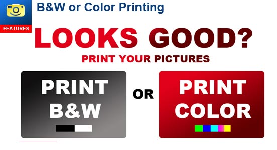 PTBooth custom photo booth software  B&W or Color Printing options