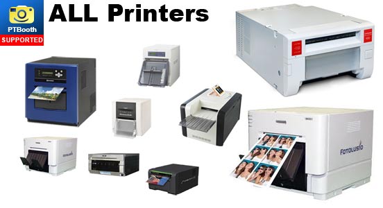 All Printers are supported by PTBooth custom photo booth software