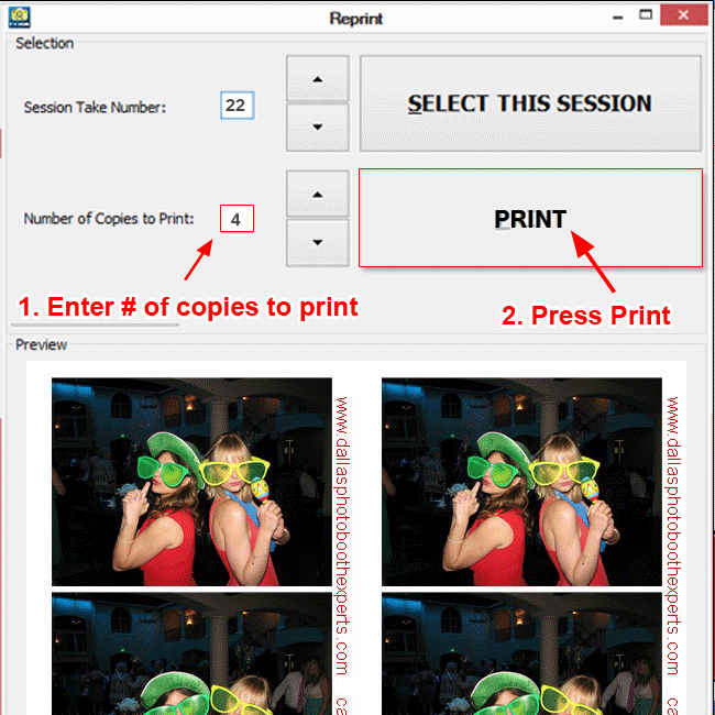 Reprint On Demand function in PTBooth A1 PLUS